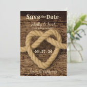 Stropdas het Hart van de Knot - sparen de Datum Kaart (Staand voorkant)