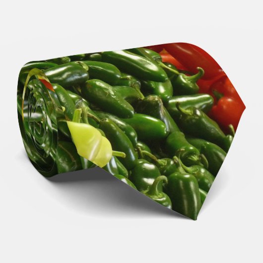 Stropdas, hete Chilies, Chili Peppers Stropdas (Opgerold)