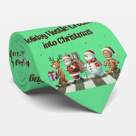 Stropdas Holiday Hustle Crossing naar Kerst (Opgerold)