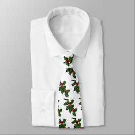 Stropdas - Holly Leaves and Berries