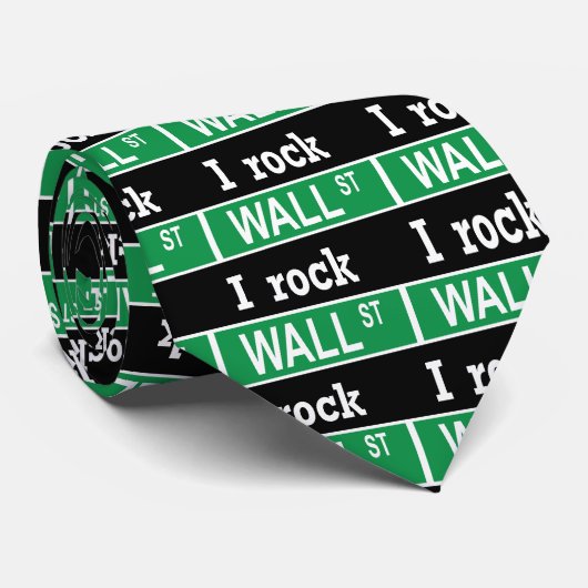 stropdas "I rock Wall Street" (Opgerold)