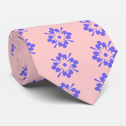 stropdas in de vorm van digitale bloemen. (Opgerold)