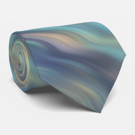 Stropdas in Pastel Blue Waves (Opgerold)