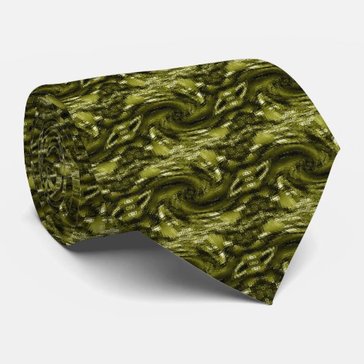 Stropdas Iris - Olijf (Opgerold)