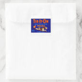 Stropdas-it-on peren vierkante sticker (Tas)