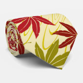 Stropdas JAPANESE MAPLE LEAF (CREME) (Opgerold)