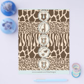 Stropdas Jumperdiapers en Giraffe-waterfleslabels Flyer (Enkel)