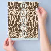 Stropdas Jumperdiapers en Giraffe-waterfleslabels Flyer (Hand)