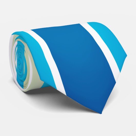 Stropdas Kassenblauw en witte verticale strepen (Opgerold)