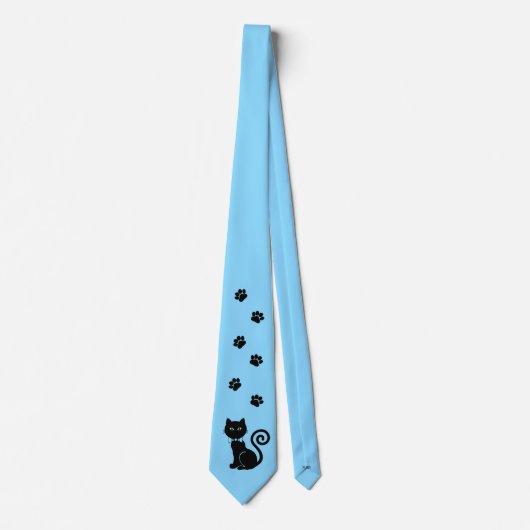 Stropdas kat blauw (Voorkant)