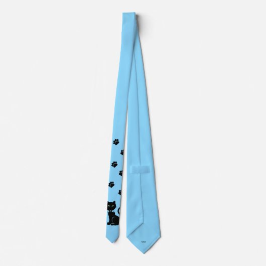 Stropdas kat blauw (Achterkant)