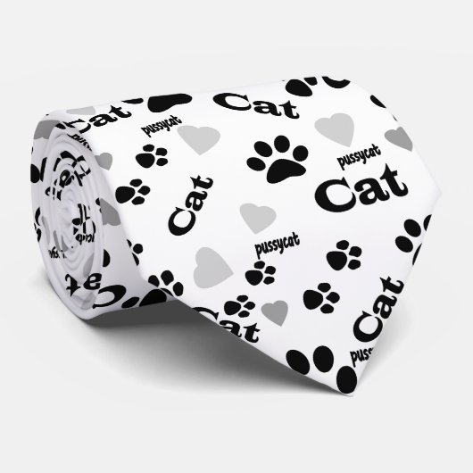 Stropdas kat sporen (Opgerold)