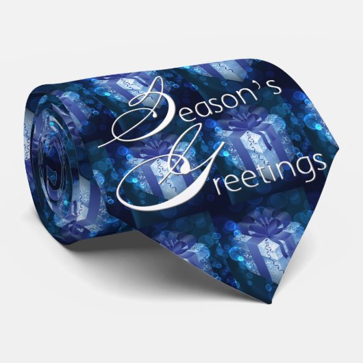 Stropdas kerstblauwe doos Mannen (Opgerold)