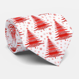 Stropdas kerstboomrood Patroonontwerp