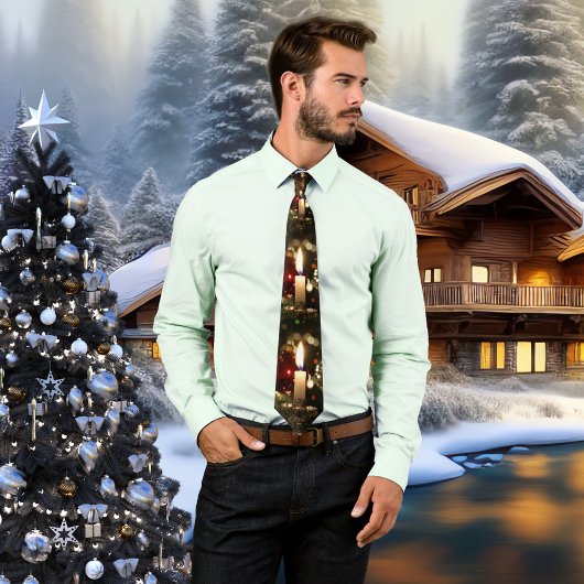 Stropdas kerstkaarslicht