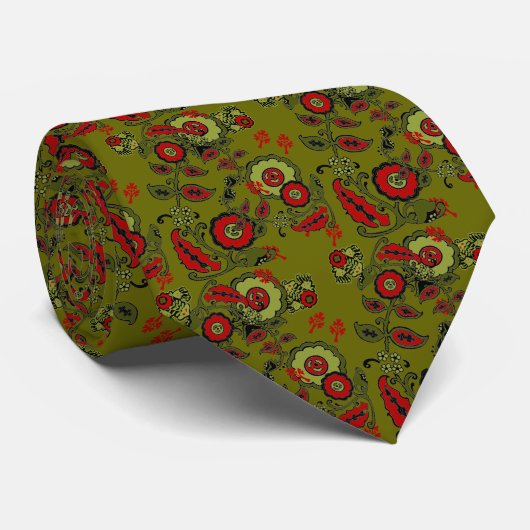 Stropdas kerstpaisley (Opgerold)