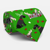 Stropdas Kerstschnauzer (Opgerold)