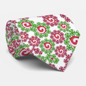 Stropdas kerstvirospatroon Snoep (Opgerold)