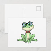 Stropdas kikker Nerd Student Glasses Briefkaart (Voorkant / Achterkant)