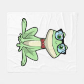 Stropdas kikker Nerd Student Glasses Fleece Deken (Voorkant (Horizontaal))