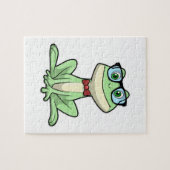 Stropdas kikker Nerd Student Glasses Legpuzzel (Horizontaal)