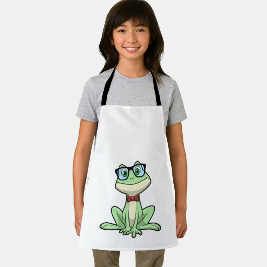 Stropdas kikker Nerd Student Glasses Schort (Insitu)