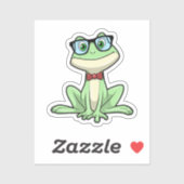 Stropdas kikker Nerd Student Glasses Sticker (Vel)