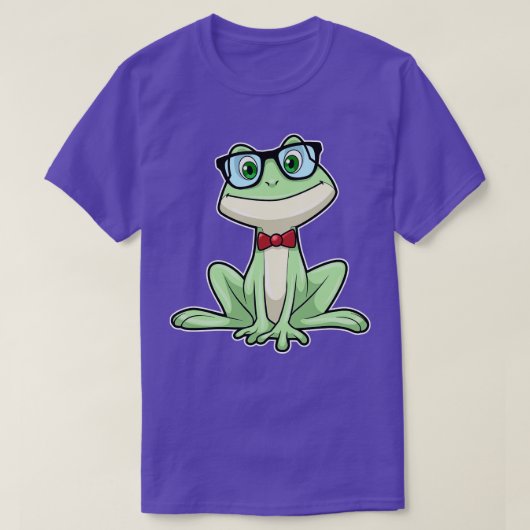 Stropdas kikker Nerd Student Glasses T-shirt (Design voorkant)