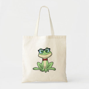 Stropdas kikker Nerd Student Glasses Tote Bag