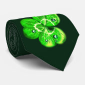 Stropdas kleppen - Aangepaste kleuren - Donkergroe (Opgerold)