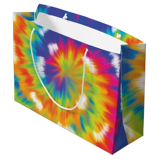 Stropdas-kleurig regenboogpatroon, Trendy Matching Groot Cadeauzakje (Achterkant Gekanteld)