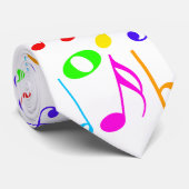 Stropdas kleurrijke Muzieknoten (Opgerold)