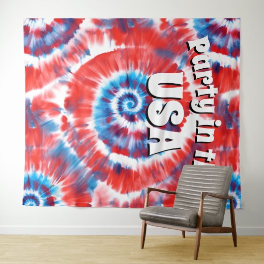 Stropdas-kleurstof foto achtergrond wandkleed (In Situ (horizontaal))