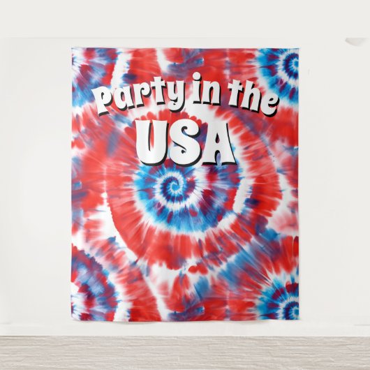 Stropdas-kleurstof foto achtergrond wandkleed (Voorkant)