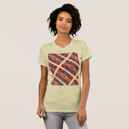 Stropdas-kleurstof gemengd tot geel Paarse turkooi T-shirt