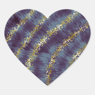 Stropdas-kleurstof glitter hart sticker