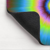 Stropdas-kleurstof in Blue Pink Yellow Mousepad Muismat (Hoek)