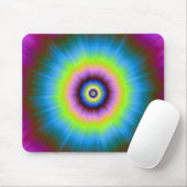 Stropdas-kleurstof in Blue Pink Yellow Mousepad Muismat (Met muis)