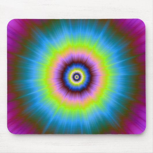 Stropdas-kleurstof in Blue Pink Yellow Mousepad Muismat (Voorkant)