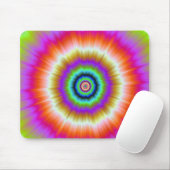 Stropdas-kleurstof in Violet Red en Green Mousepad Muismat (Met muis)
