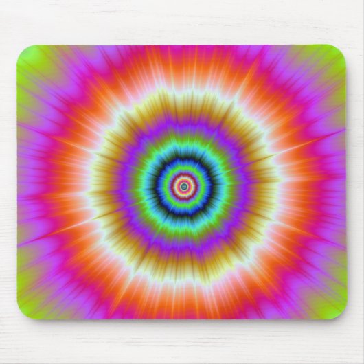 Stropdas-kleurstof in Violet Red en Green Mousepad Muismat (Voorkant)