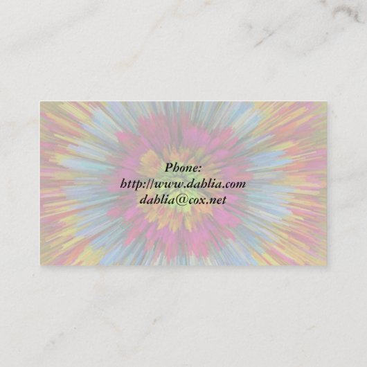 Stropdas-kleurstof Laatste Visitekaartje (Achterkant)