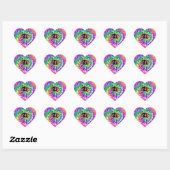 Stropdas-kleurstof "liefde" roze paars blauw blauw hart sticker (Vel)