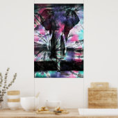 Stropdas-kleurstof Olephant Poster (Keuken)