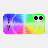 Stropdas-kleurstof ontwerp - iPhone 16 hoesje (Achterkant horizontaal)