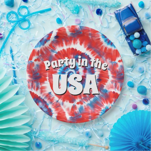 Stropdas-kleurstof Papieren Bordje (Feest)