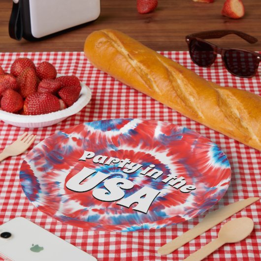 Stropdas-kleurstof Papieren Bordje (Picknick)