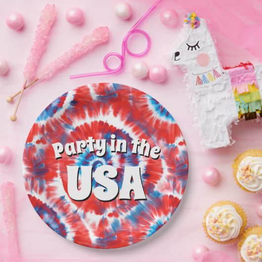 Stropdas-kleurstof Papieren Bordje (Feest)