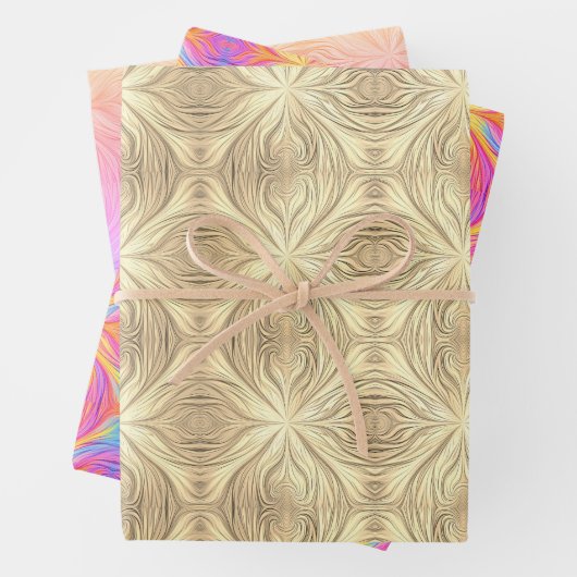 Stropdas-kleurstof Retro Kleurrijke jaren '90 Inpakpapier Vel (In situ)