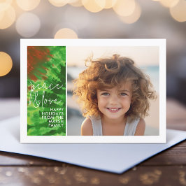 Stropdas-kleurstof rood groen - 1 foto - Vrolijk k Feestdagenkaart